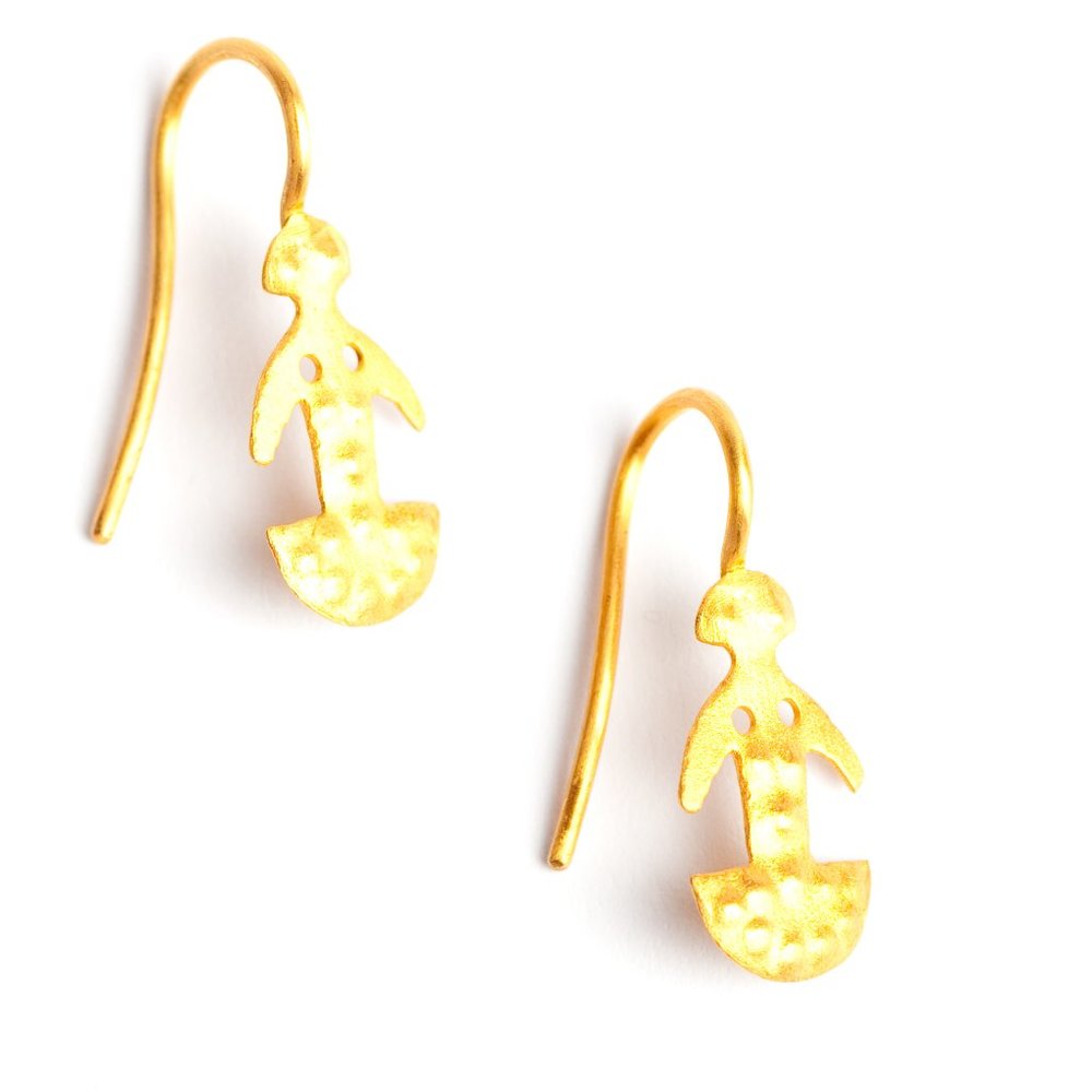 24k Solid Yellow Gold Earrings - image 1